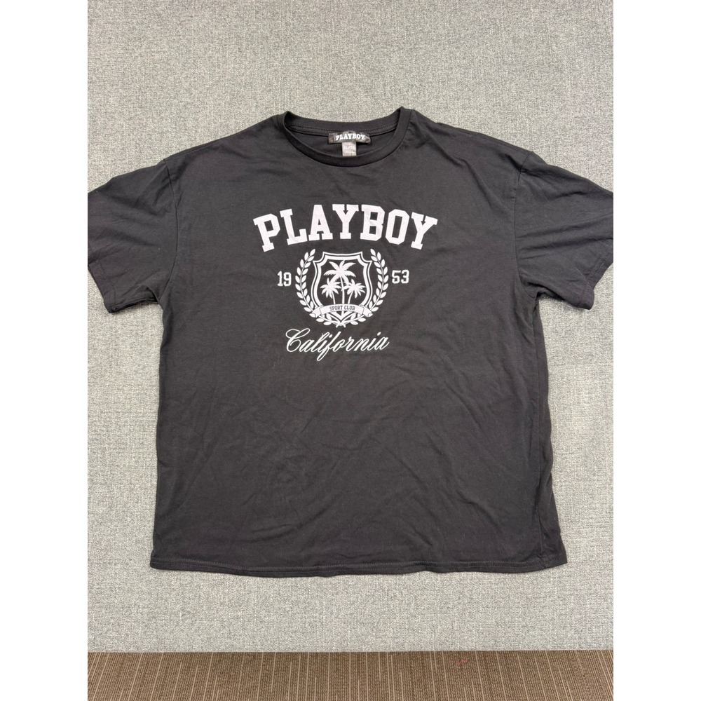 Playboy Sport Club California Graphic T-Shirt Black XL PBU00-5545 Mens